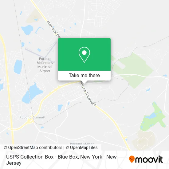 USPS Collection Box - Blue Box map