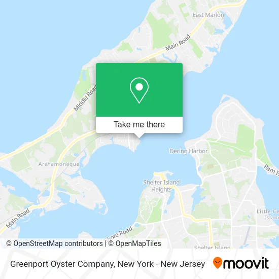 Mapa de Greenport Oyster Company