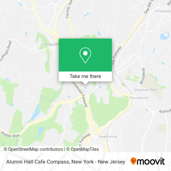 Alumni Hall Cafe Compass map