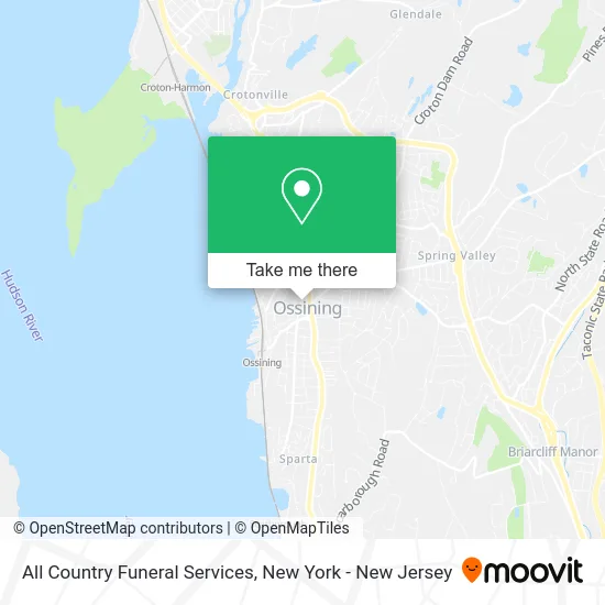 All Country Funeral Services map
