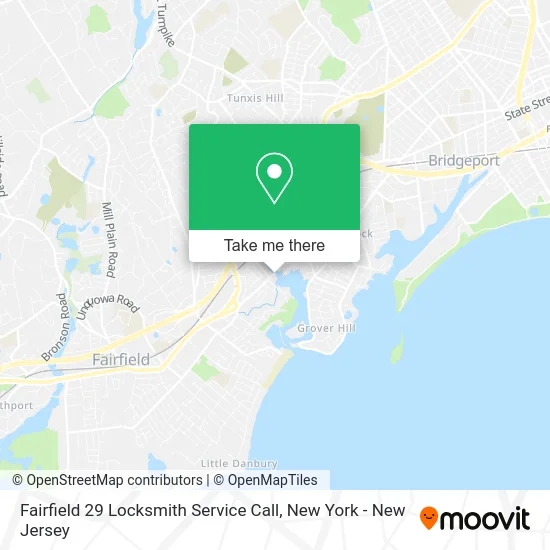 Fairfield 29 Locksmith Service Call map