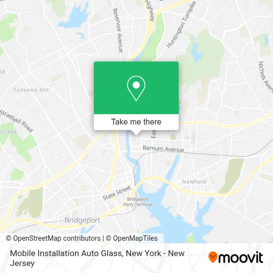 Mobile Installation Auto Glass map