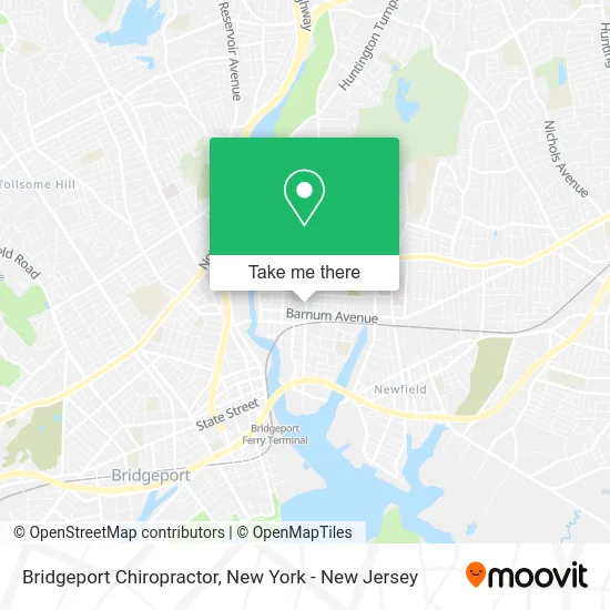 Bridgeport Chiropractor map