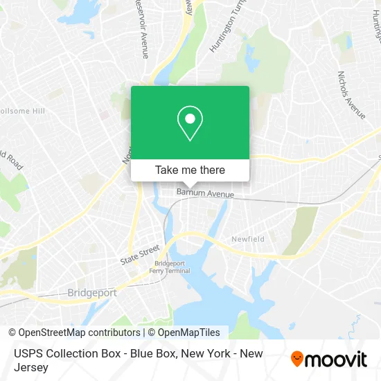 USPS Collection Box - Blue Box map