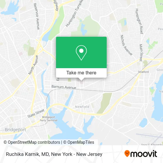 Ruchika Karnik, MD map