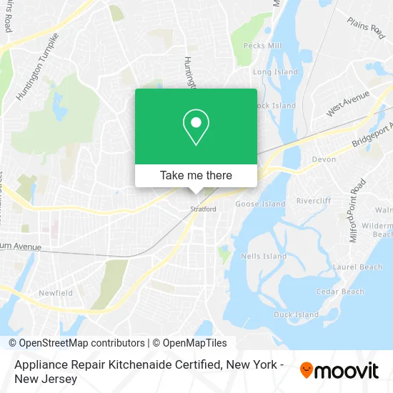 Appliance Repair Kitchenaide Certified map
