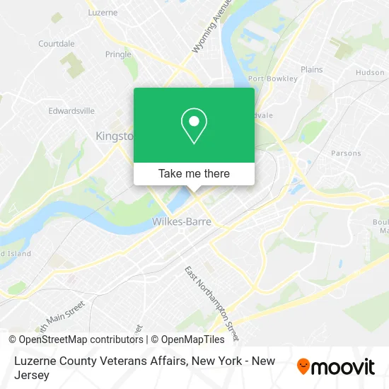 Luzerne County Veterans Affairs map