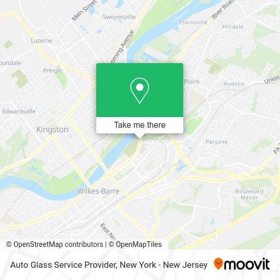 Auto Glass Service Provider map