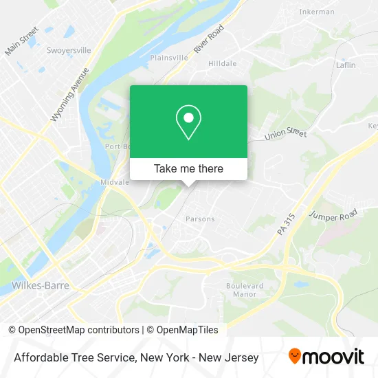 Affordable Tree Service map