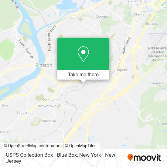 USPS Collection Box - Blue Box map