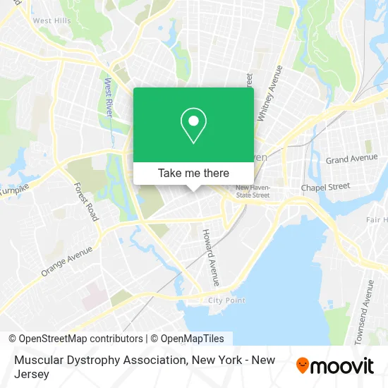 Muscular Dystrophy Association map