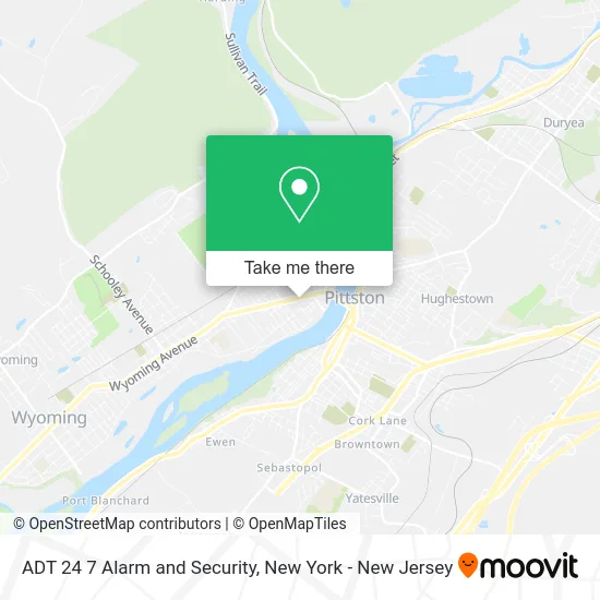 ADT 24 7 Alarm and Security map
