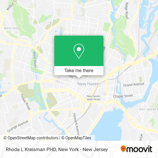 Rhoda L Kreisman PHD map