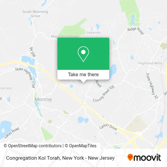Congregation Kol Torah map