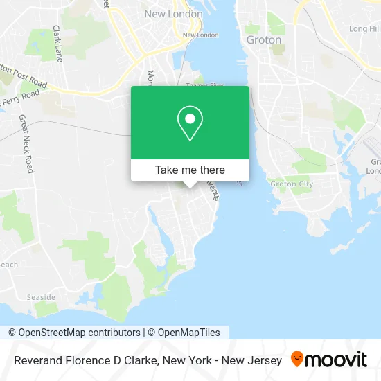 Reverand Florence D Clarke map