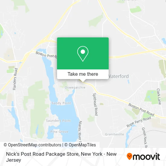 Nick's Post Road Package Store map