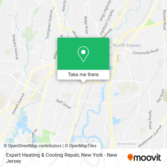 Expert Heating & Cooling Repair map