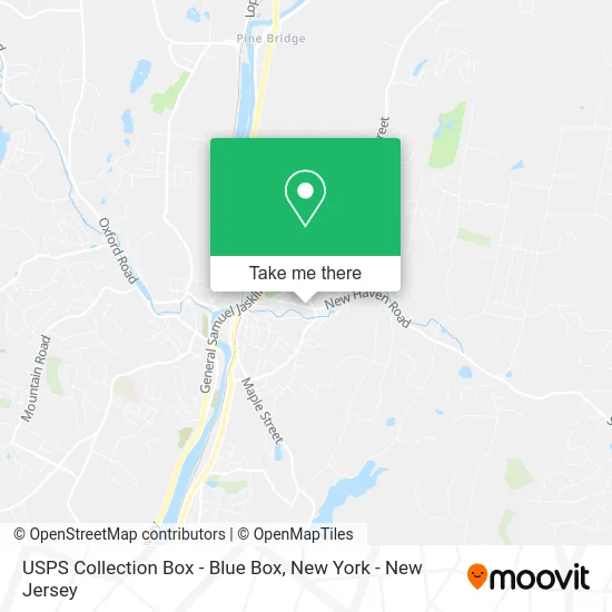 USPS Collection Box - Blue Box map
