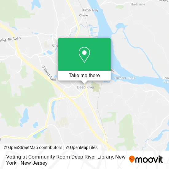 Voting at Community Room Deep River Library map