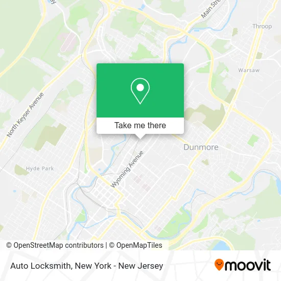 Auto Locksmith map