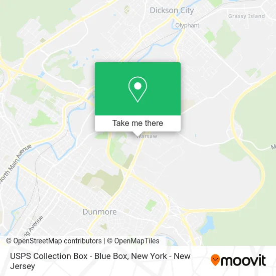Mapa de USPS Collection Box - Blue Box