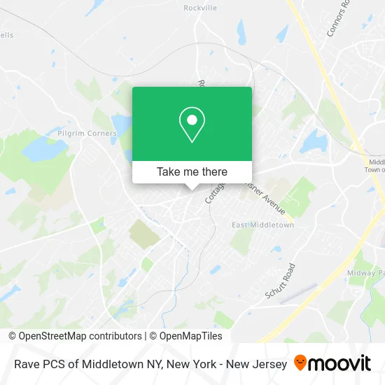 Rave PCS of Middletown NY map