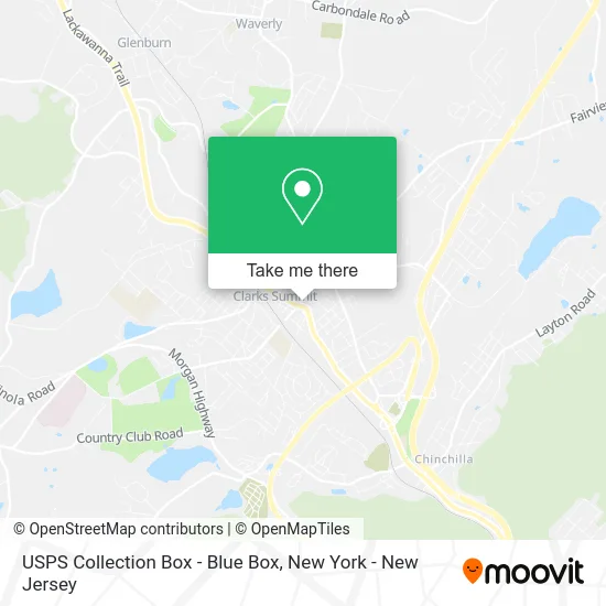 USPS Collection Box - Blue Box map
