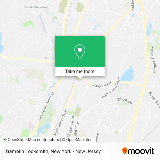Gamblin Locksmith map