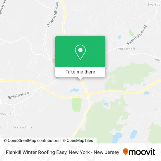 Fishkill Winter Roofing Easy map