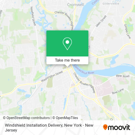 Windshield Installation Delivery map