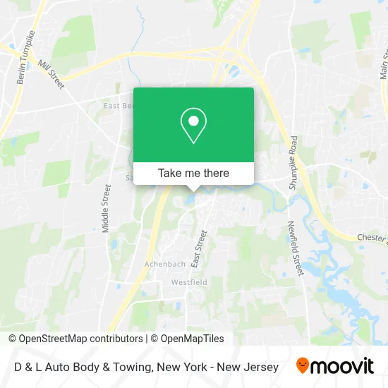 D & L Auto Body & Towing map