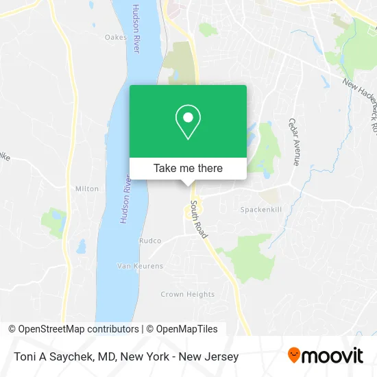 Toni A Saychek, MD map