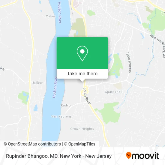 Rupinder Bhangoo, MD map