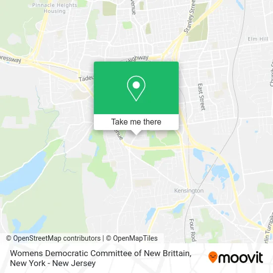 Womens Democratic Committee of New Brittain map