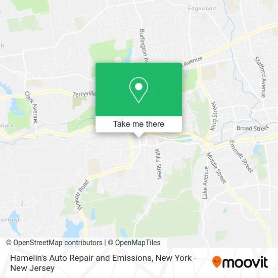 Hamelin's Auto Repair and Emissions map