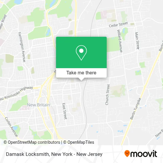 Damask Locksmith map