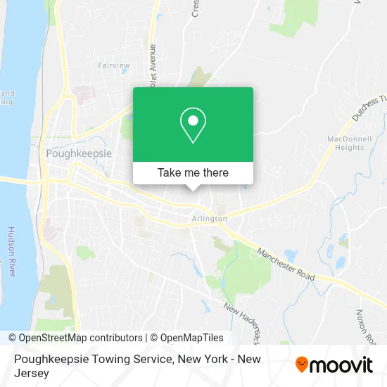 Poughkeepsie Towing Service map