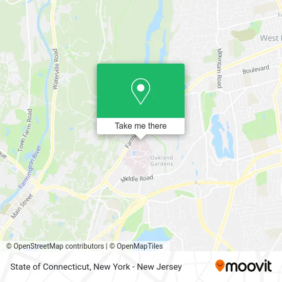 State of Connecticut map