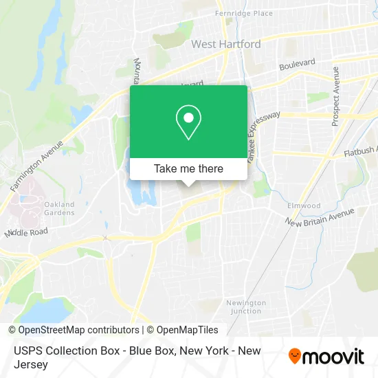 USPS Collection Box - Blue Box map