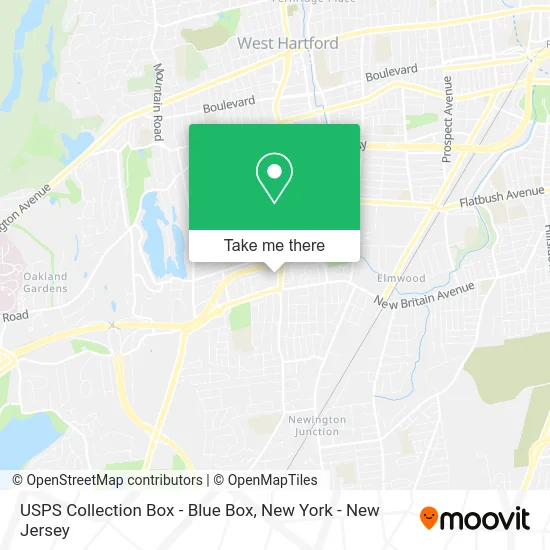 Mapa de USPS Collection Box - Blue Box