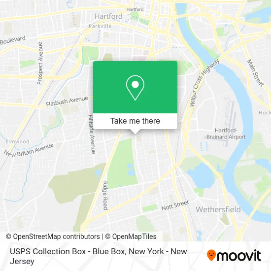 USPS Collection Box - Blue Box map