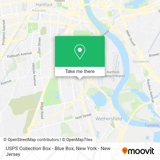 USPS Collection Box - Blue Box map