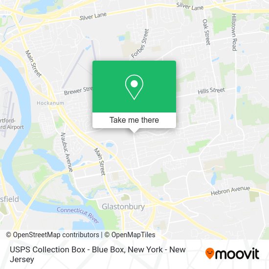 USPS Collection Box - Blue Box map