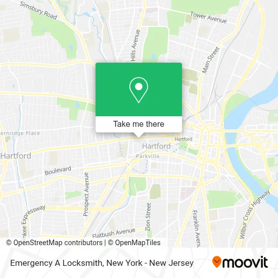 Emergency A Locksmith map
