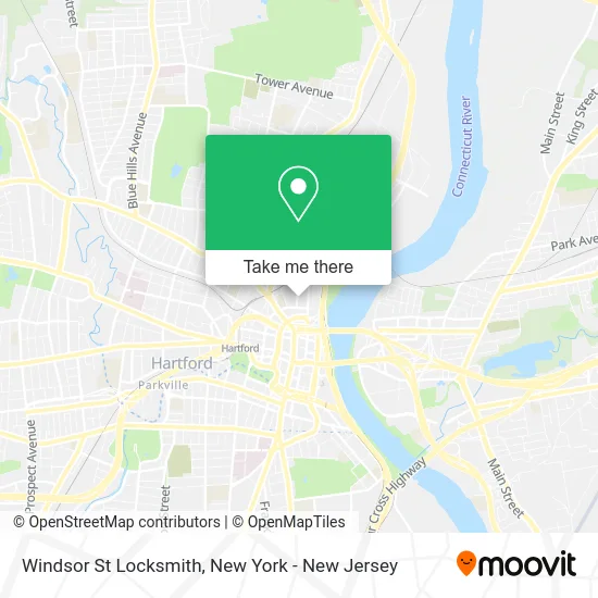 Windsor St Locksmith map