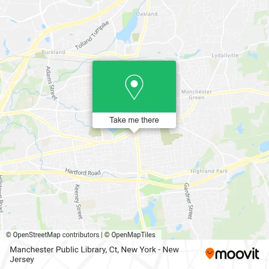 Manchester Public Library, Ct map