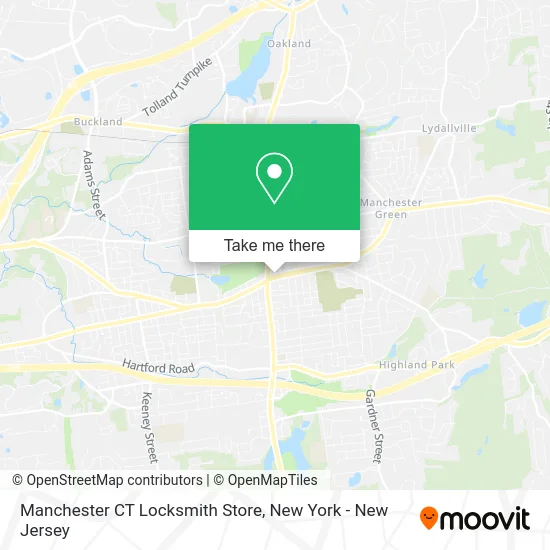 Manchester CT Locksmith Store map