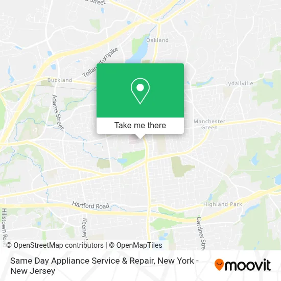 Same Day Appliance Service & Repair map