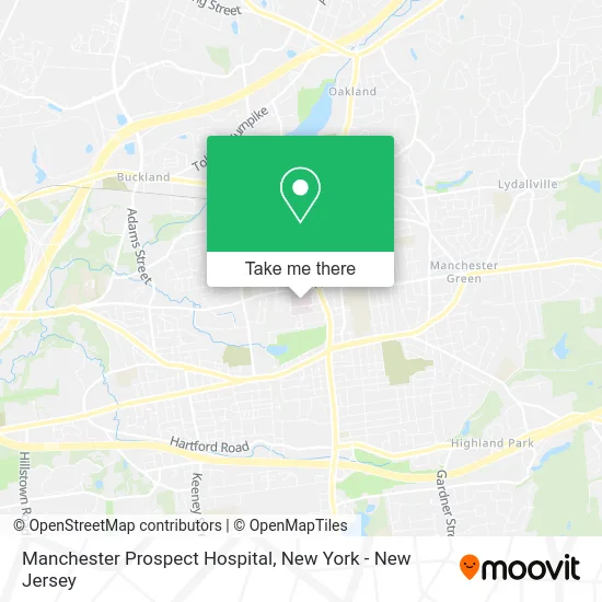 Manchester Prospect Hospital map