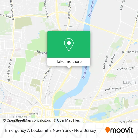 Emergency A Locksmith map
